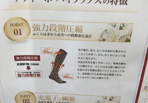 女性の皆さんお待たせいたしました。磐田初　むくみ冷えに本気で答えてくれる靴下